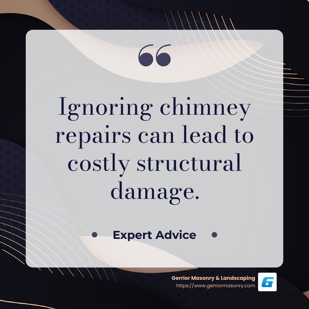 Quote about the impact of neglecting chimney repairs - chimney mortar repair infographic simple-quote-dark