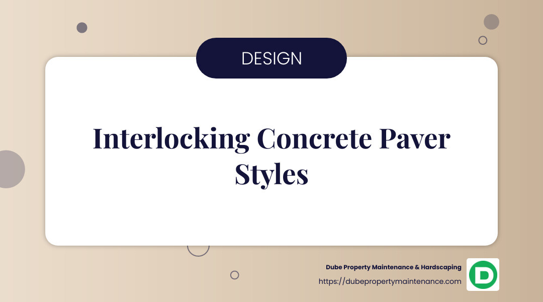 Interlocking concrete pavers offer a wide range of design possibilities, from classic to contemporary styles. - interlocking concrete pavers infographic simple-info-landscape-card