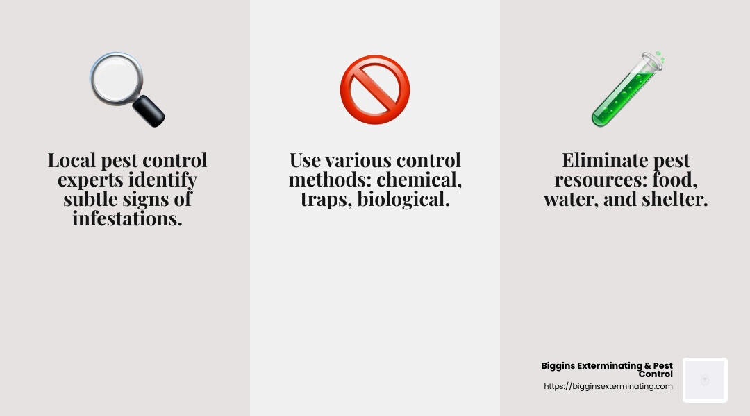 Pest control steps infographic - Local pest control experts infographic 3_facts_emoji_grey