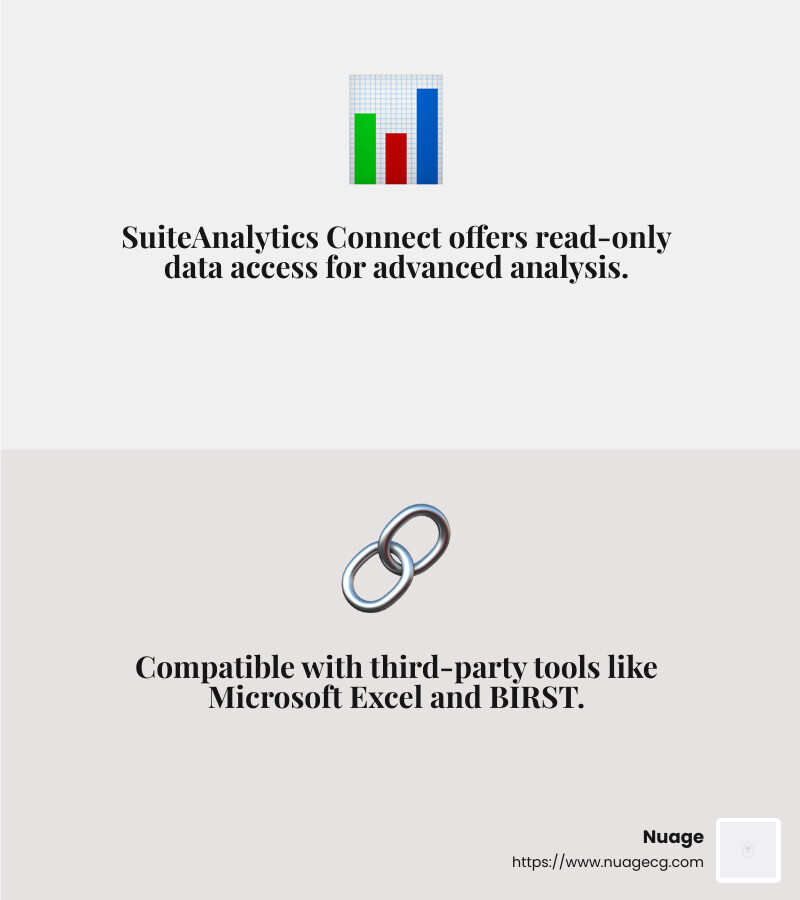 SuiteAnalytics Connect enables robust data analysis and reporting - suite analytics connect infographic 2_facts_emoji_grey