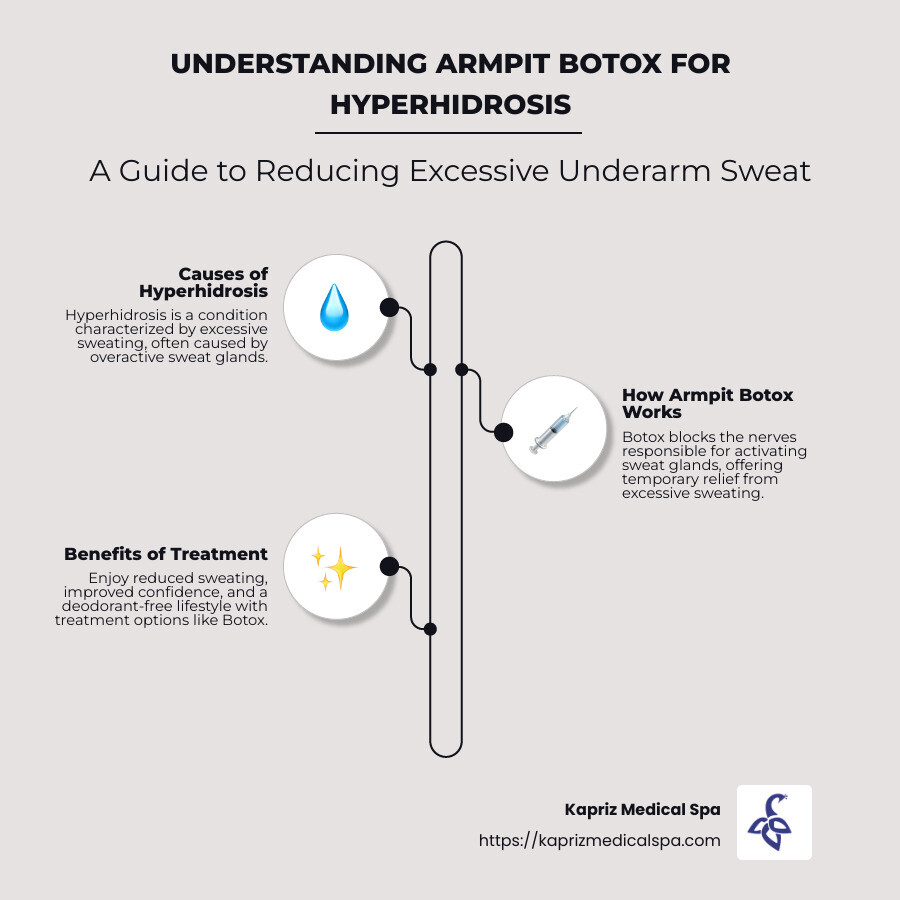 Infographic showing FDA-approved treatments in Jacksonville for hyperhidrosis including Botox and miraDry, benefits like reduced sweating and long-term odor control - armpit botox near me jacksonville fl infographic infographic-line-3-steps-neat_beige Infographic showing FDA-approved treatments in Jacksonville for hyperhidrosis including Botox and miraDry, benefits like reduced sweating and long-term odor control - armpit botox near me jacksonville fl infographic infographic-line-3-steps-neat_beige