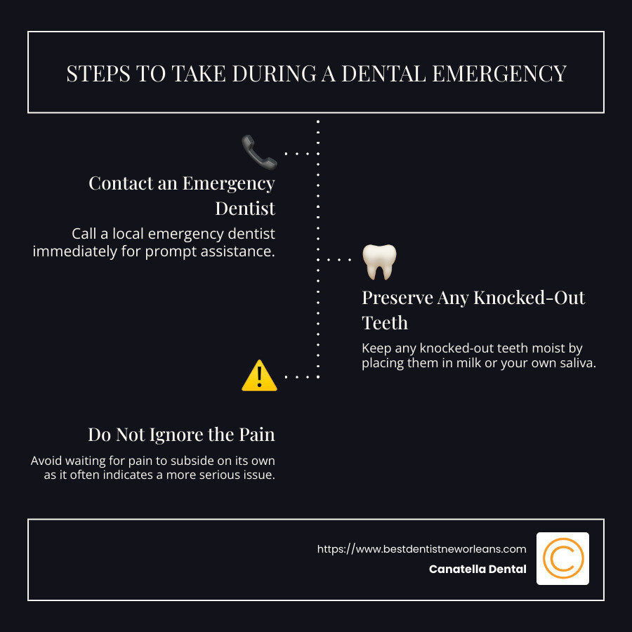 Steps to Take During a Dental Emergency infographic