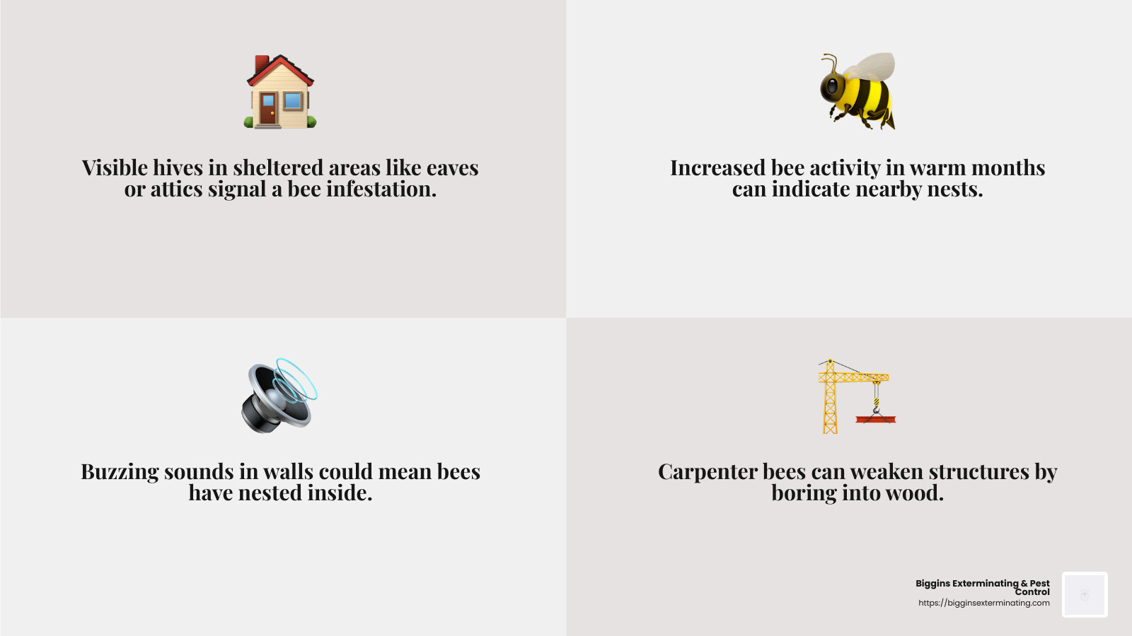 Increased Bee Activity: A Sign to Call a Professional - bee exterminator wilmington ma infographic 4_facts_emoji_grey