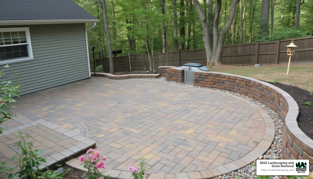 Step-by-step construction guide for retaining walls - paver patio with retaining wall