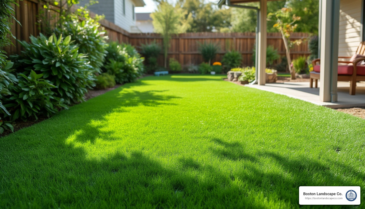 Year-round green appearance of synthetic lawn turf - synthetic lawn turf