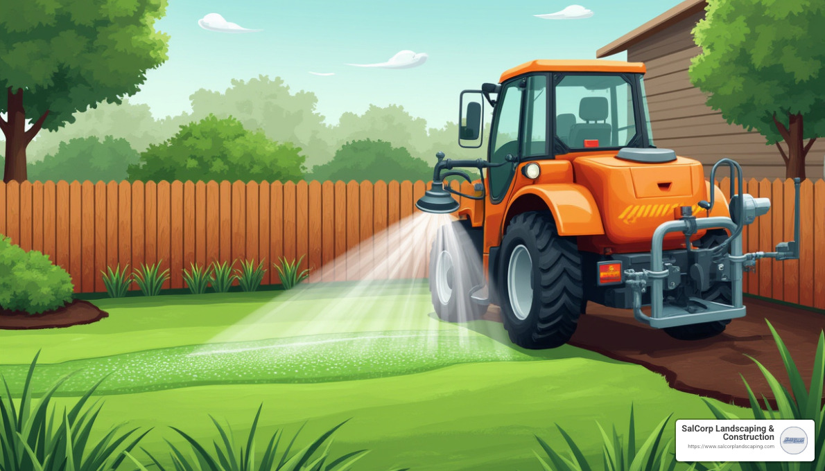 Hydroseeding process illustration - do it yourself hydroseeding