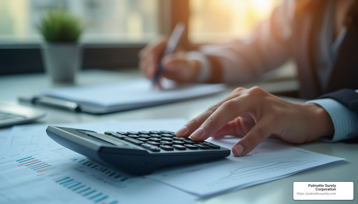 Surety bond calculator header image - surety bond cost calculator Surety bond calculator header image - surety bond cost calculator