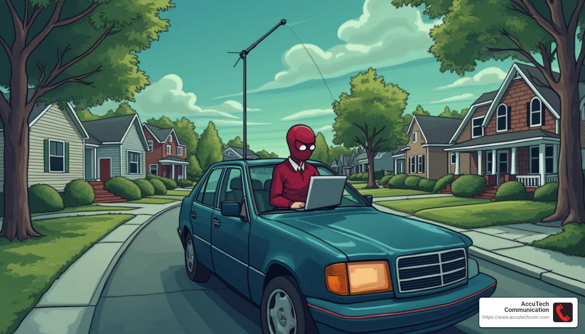 Wardriving illustration - wireless network security issues and solutions