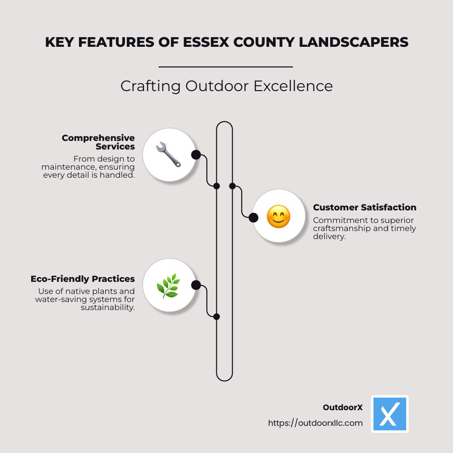 Key Features of Essex County Landscapers - Essex County landscapers infographic infographic-line-3-steps-neat_beige