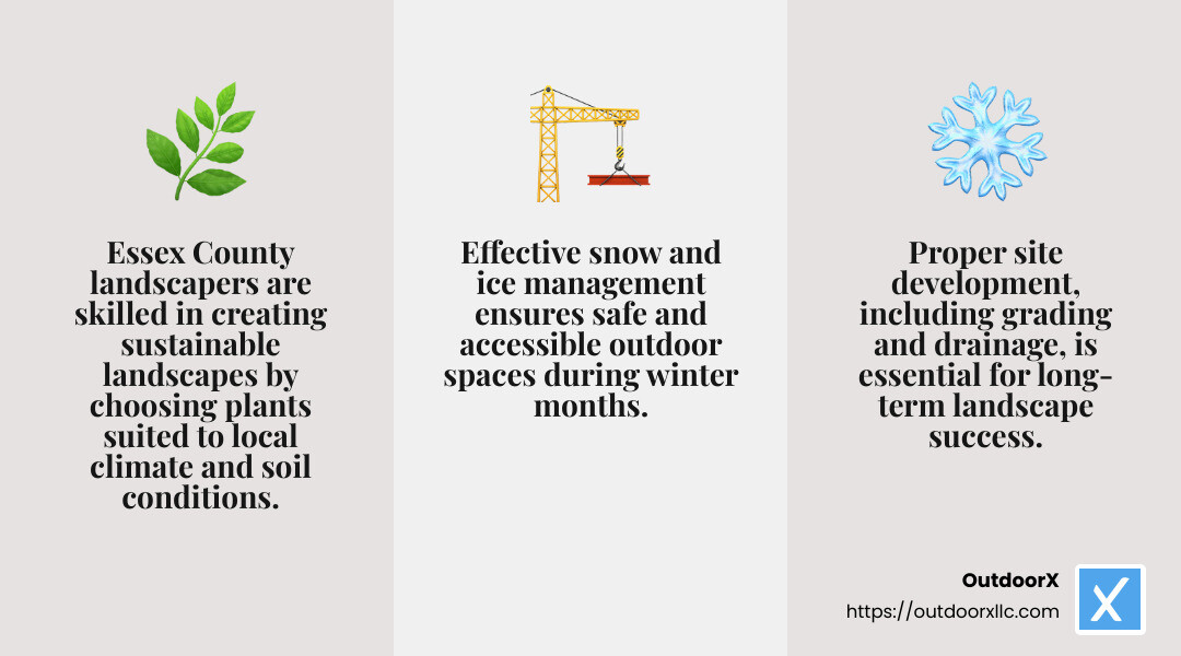 Snow and ice management infographic - Essex County landscapers infographic 3_facts_emoji_grey