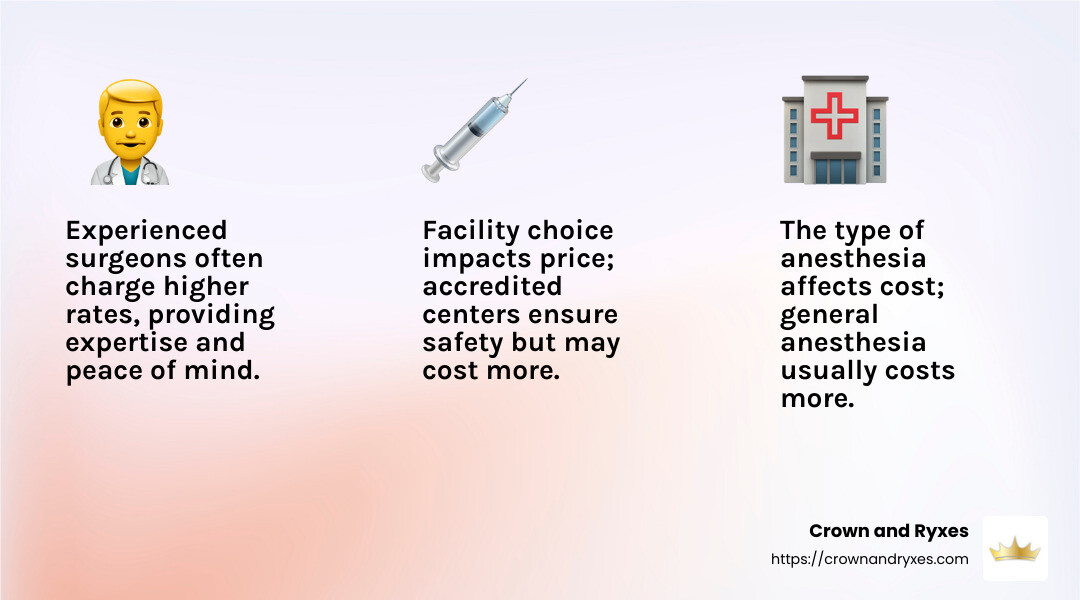 Choosing a qualified surgeon and accredited facility is crucial for safety and optimal results - arm liposuction cost infographic 3_facts_emoji_light-gradient
