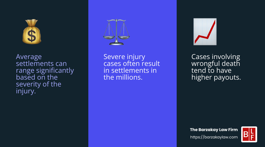 Average settlement for medical malpractice in Florida can vary, with severe injury cases often resulting in higher payouts. - miami medical malpractice attorney infographic 3_facts_emoji_blue