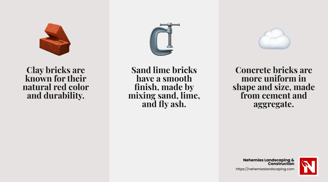 Understanding Brick Composition - how to install handrail on brick steps infographic 3_facts_emoji_grey