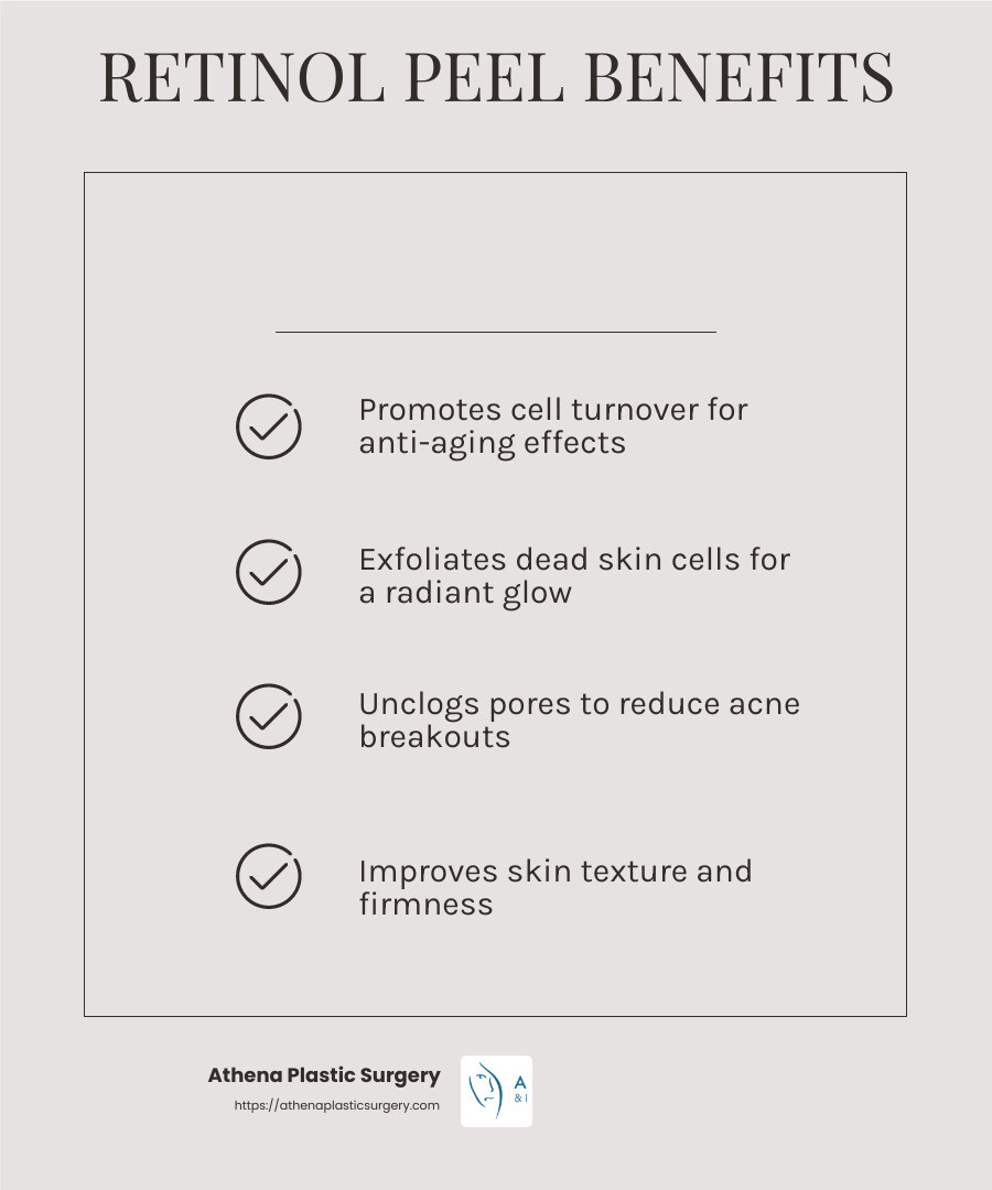 Retinol Peel Benefits - retinol peel near me infographic checklist-light-beige