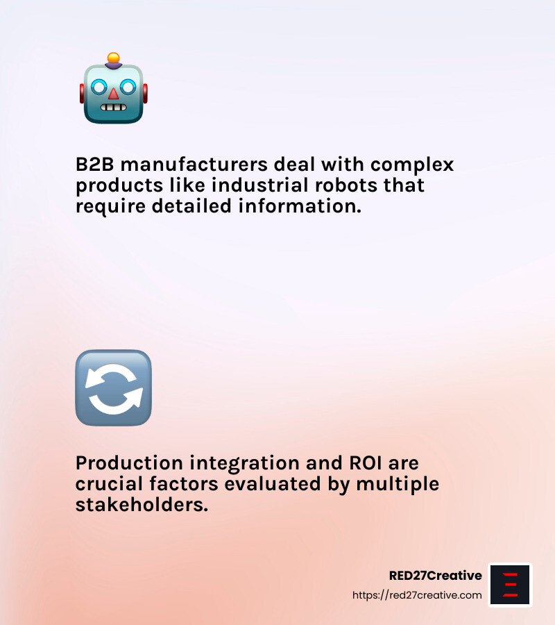 The Manufacturer's Guide to B2B Marketing • B2B marketing for manufacturers • RED27Creative Complex Buying Process - B2B marketing for manufacturers infographic 2_facts_emoji_light-gradient