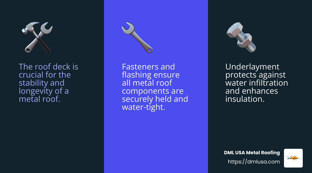 Understanding Metal Roofing Components - metal roofing parts infographic 3_facts_emoji_blue