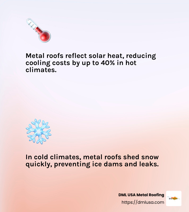 Metal roofs can reduce cooling costs by up to 40% - metal roofing parts infographic 2_facts_emoji_light-gradient