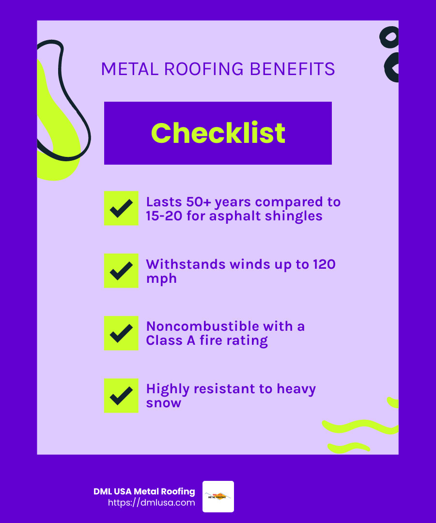 Metal roofs can withstand extreme weather conditions - metal roofing installation companies infographic checklist-fun-neon