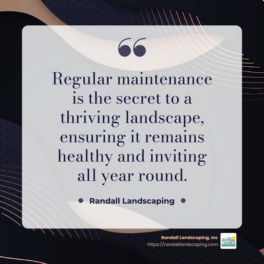 Quote on the importance of maintenance - commercial landscape maintenance services infographic simple-quote-dark