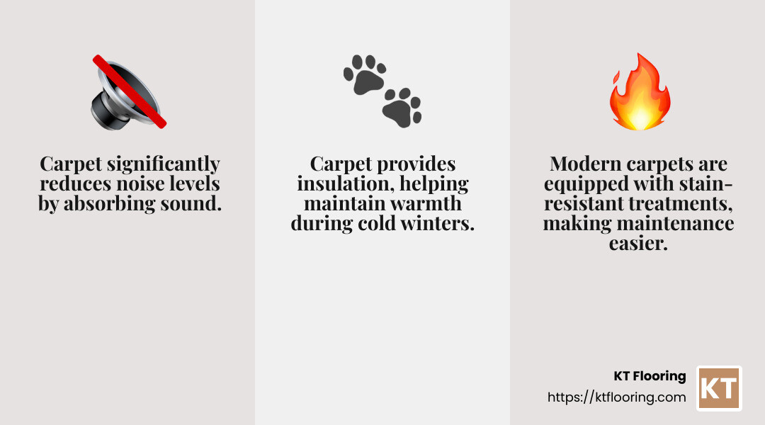 Sound absorption infographic - Carpet installation New Hampshire infographic 3_facts_emoji_grey