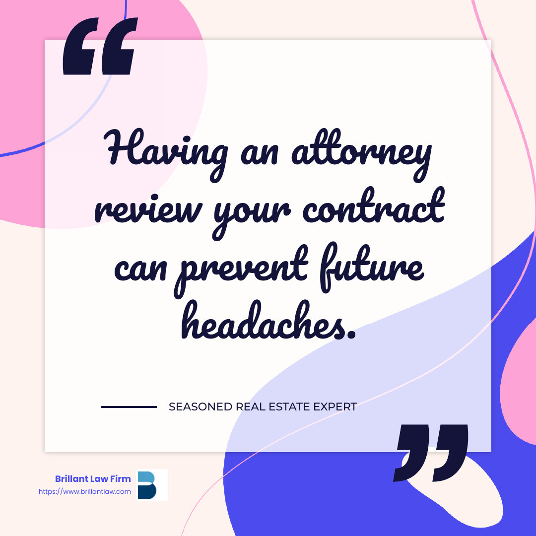 852f7285338789829ca8dd611c7f152481cde0e5 From Contract to Keys: The Role of a Real Estate Attorney in Home Purchases Discover how a real estate attorney for home purchase safeguards your interests and ensures a smooth transaction. Learn more today! Quote about attorney review importance - real estate attorney for home purchase infographic simple-quote-colorful
