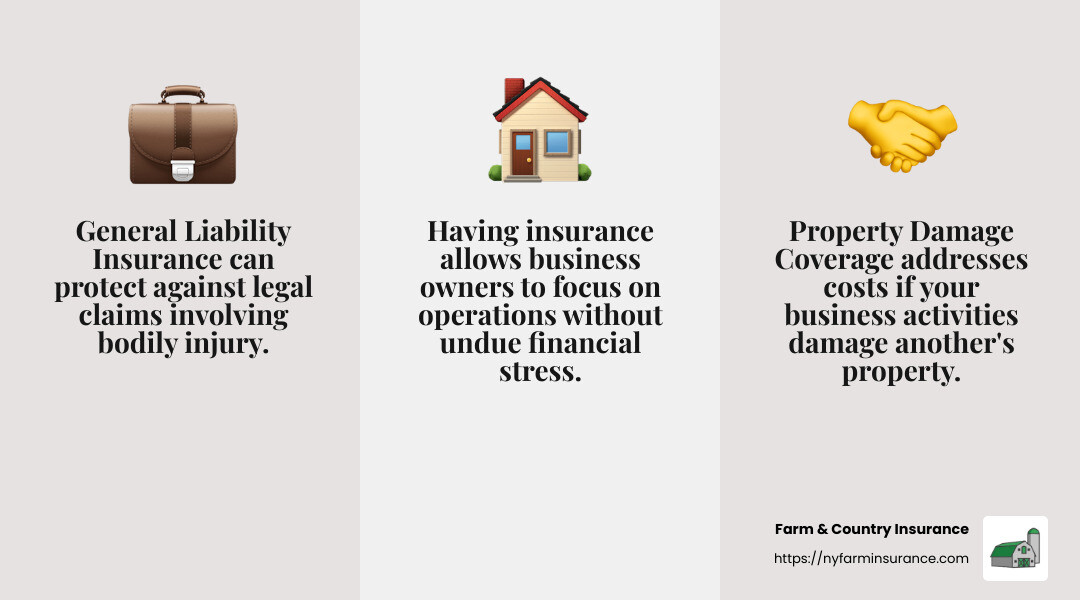 078efcacb84e4587a1c7244b3343027b4fed977e Shield Your Business: Farm Bureau Liability Insurance Explained Explore Farm Bureau business liability insurance to protect your business with tailored coverage options and expert consultations. Quote from a satisfied customer about how liability insurance saved their business from financial loss - farm bureau business liability insurance infographic 3_facts_emoji_grey
