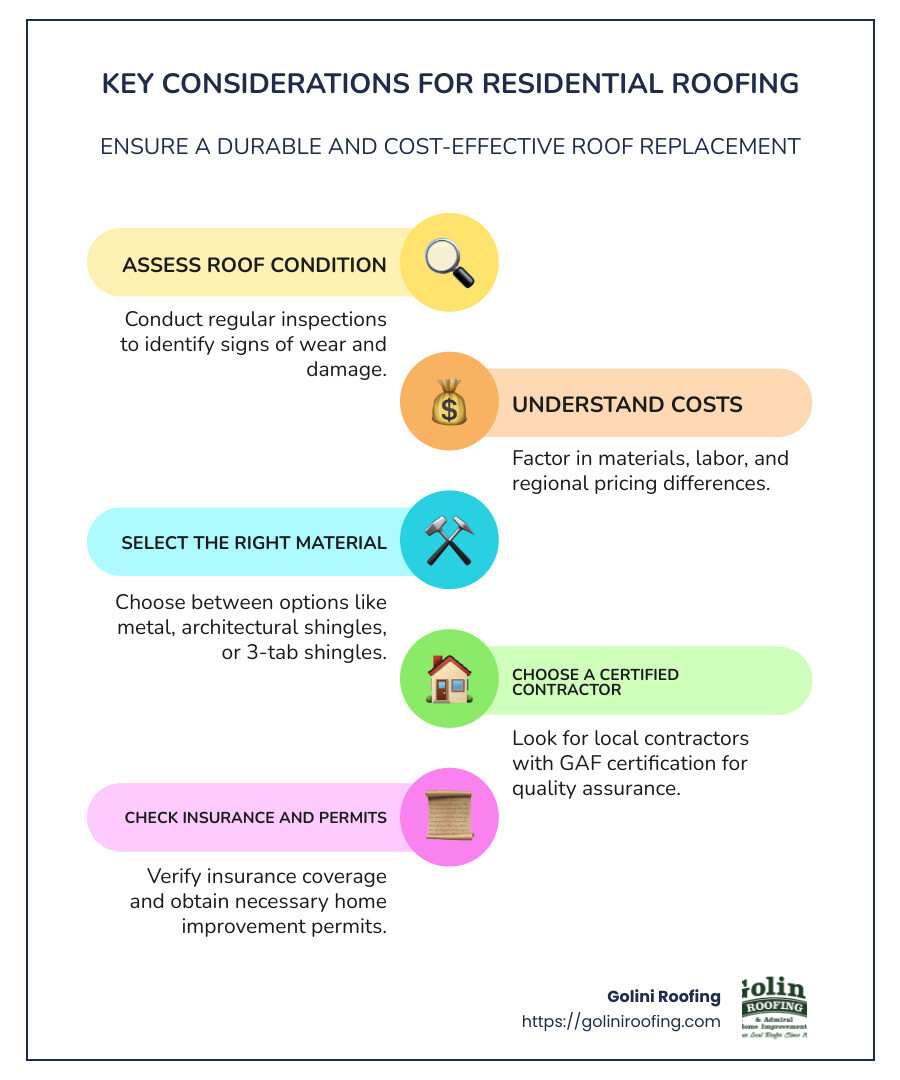 Infographic: Key Considerations for Residential Roofing Near Me - residential roofing near me infographic infographic-line-5-steps-colors