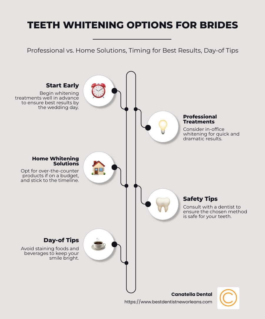 Teeth Whitening Options for Brides Infographic