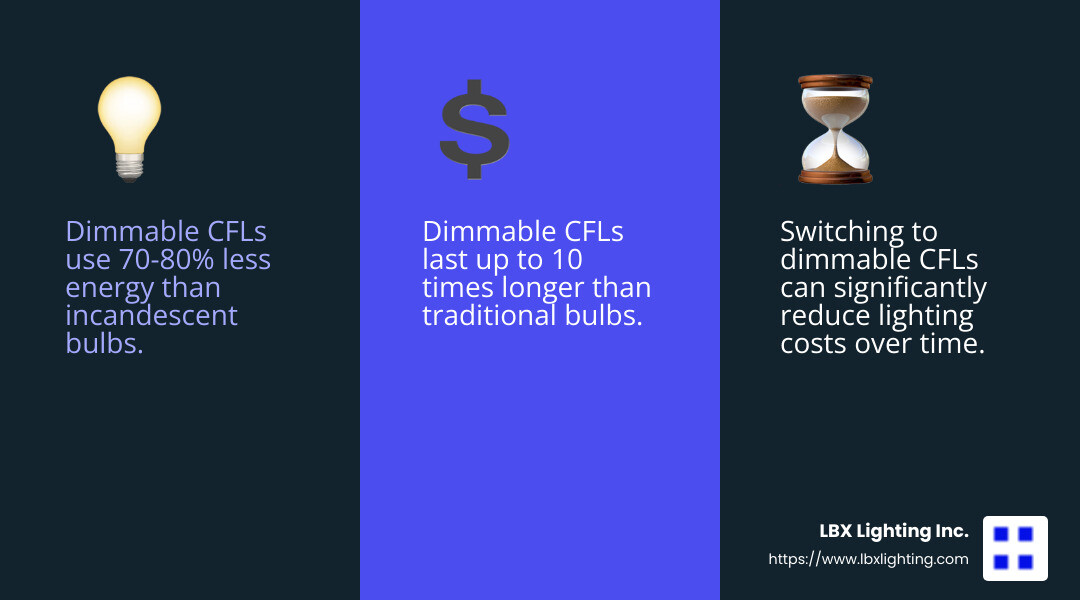 Longevity of CFL bulbs - dimmable compact fluorescent light bulbs houston infographic 3_facts_emoji_blue