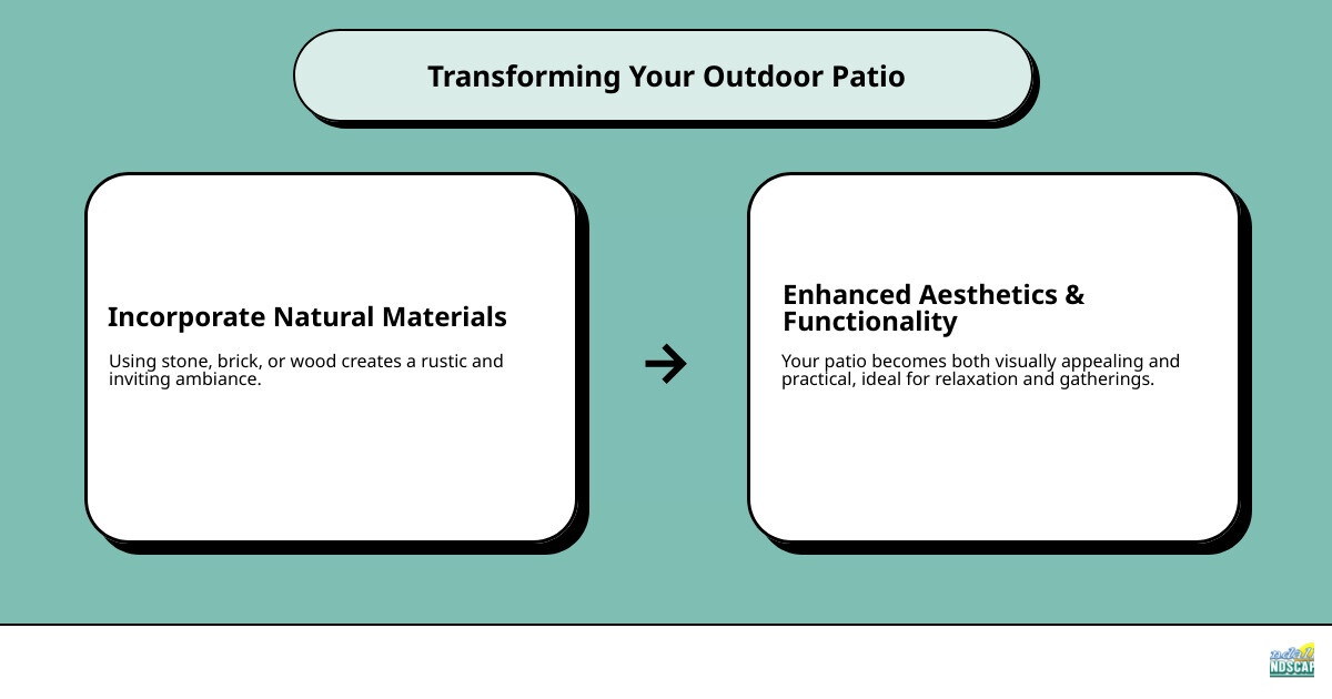 Outdoor patio change infographic - outdoor patio ideas infographic cause_effect_text
