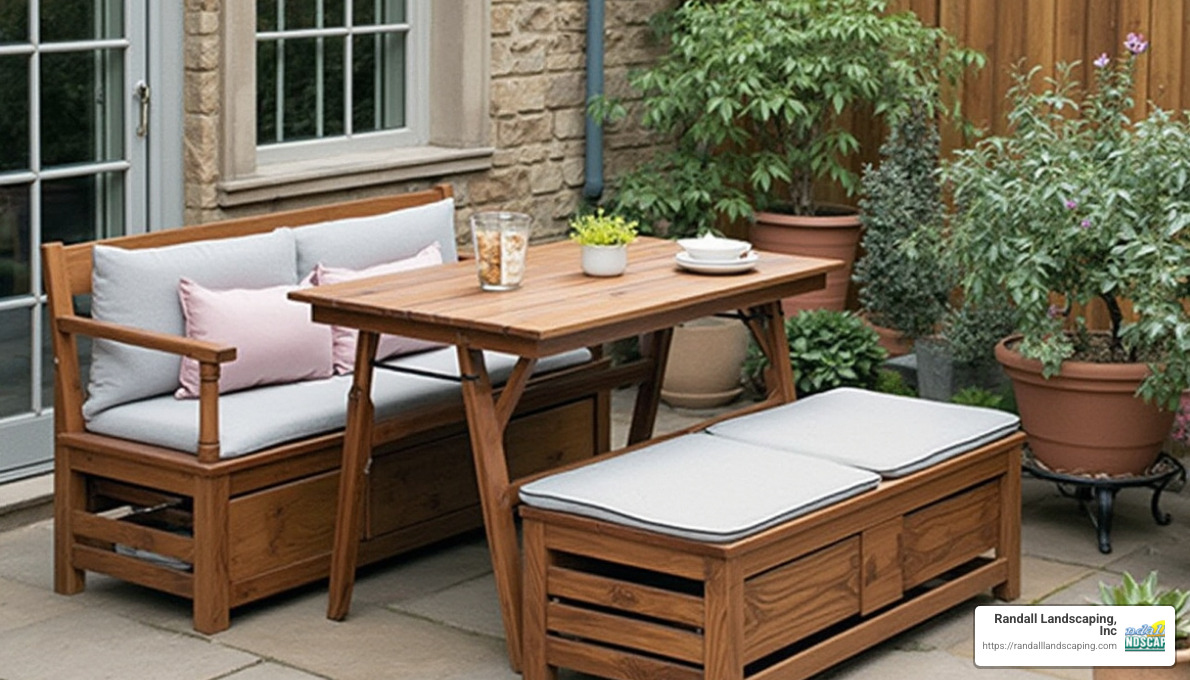 Multifunctional outdoor furniture set - outdoor patio ideas