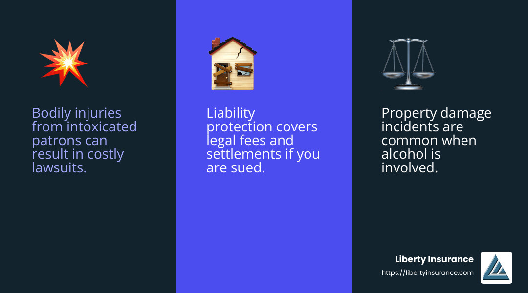 70e8aa1d8e759b169cd8cdcbc0130030a7499ddc Beginner's Guide to Liquor Liability Insurance Coverage Options Explore liquor liability insurance coverage options, understand costs, and choose the right policy for your events. Get insured today! Liability protection infographic - liquor liability insurance infographic 3_facts_emoji_blue