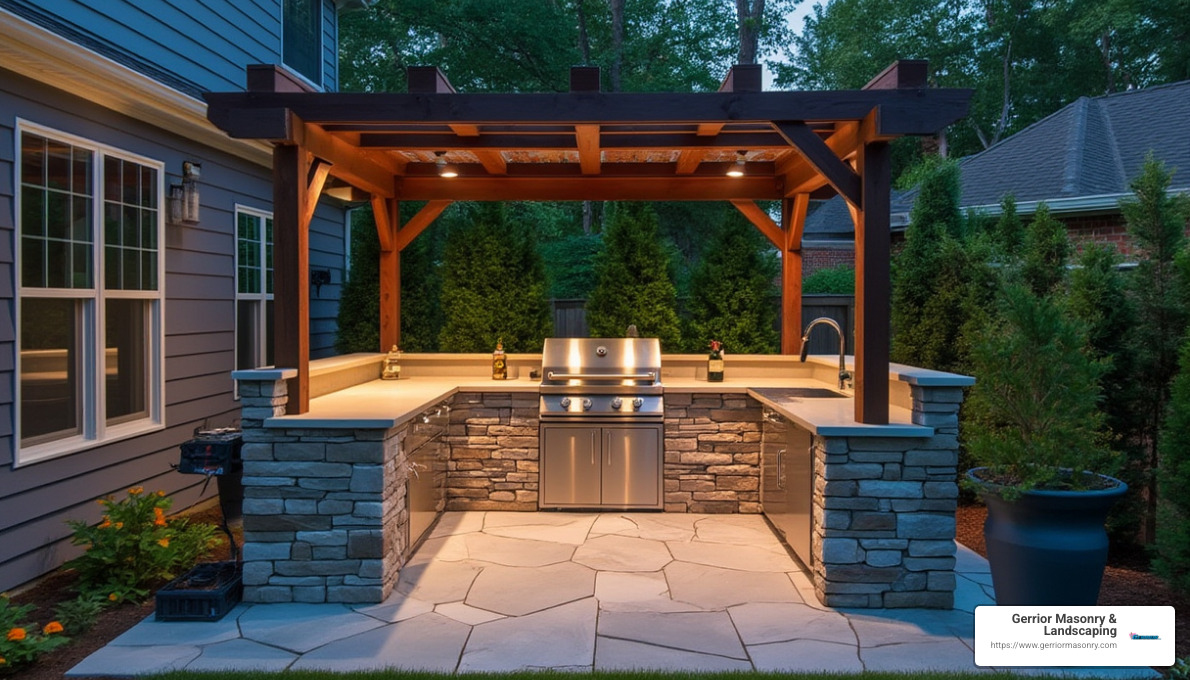 outdoor kitchen - outdoor kitchen patio