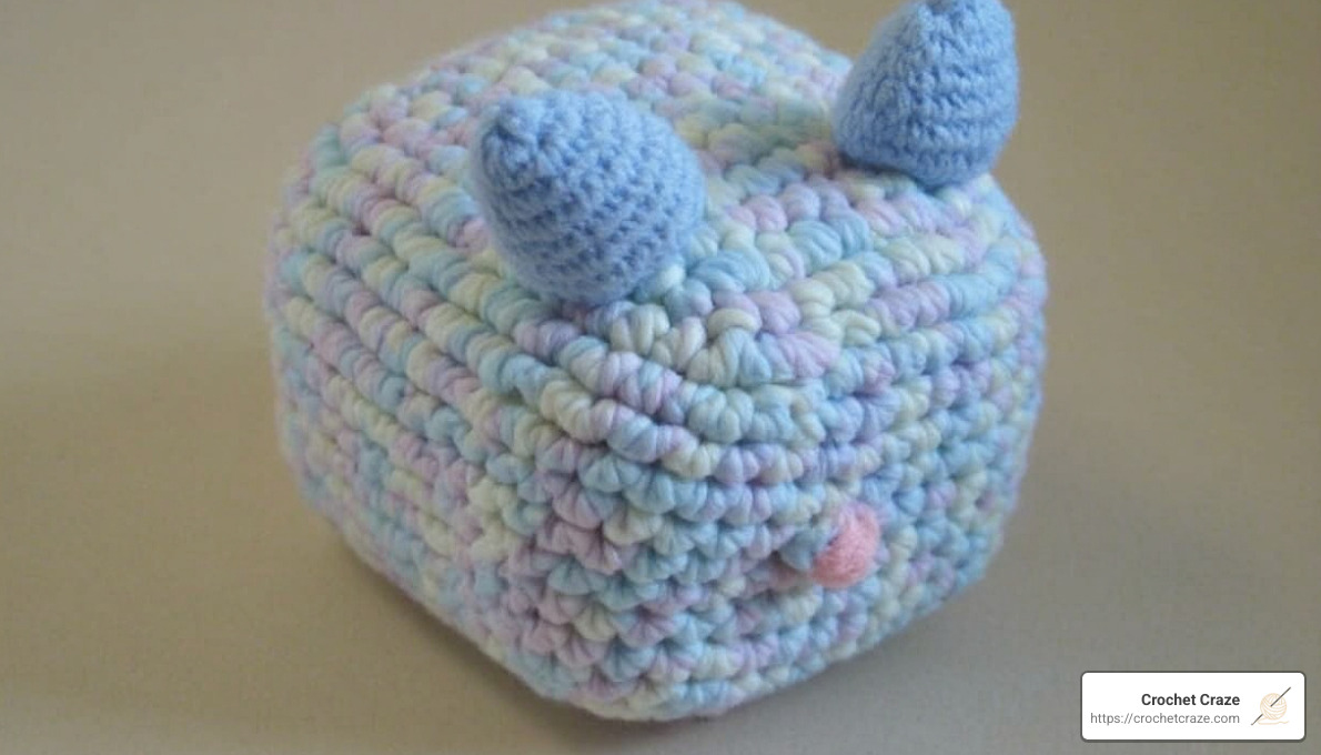 Simple cat amigurumi cube - Creative crochet projects