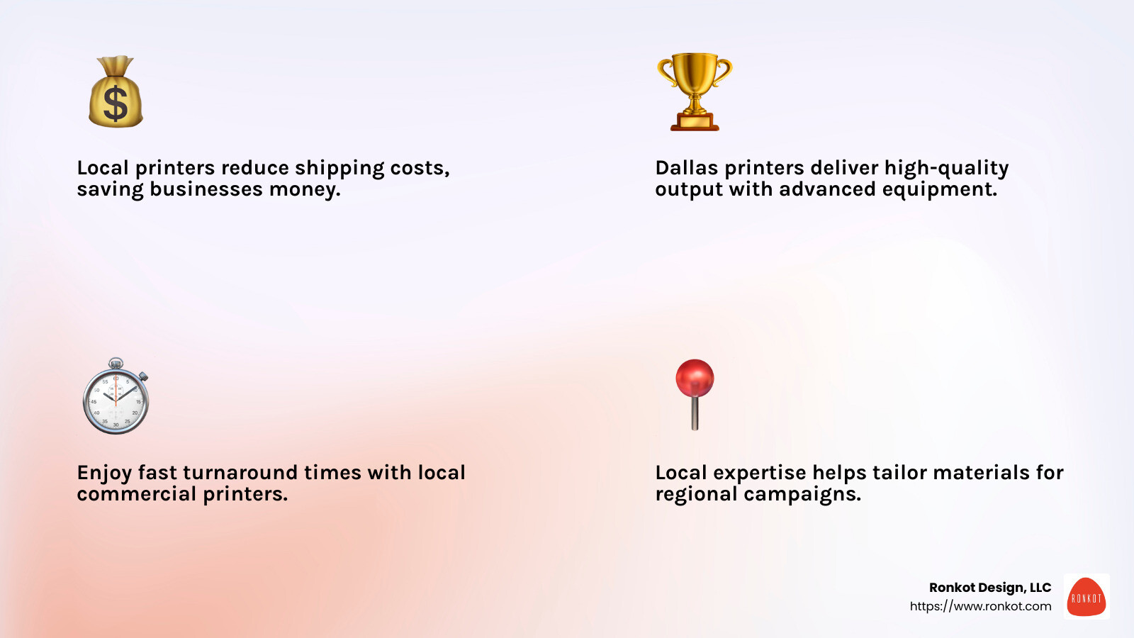Dallas Printing Expertise - commercial printers dallas infographic 4_facts_emoji_light-gradient