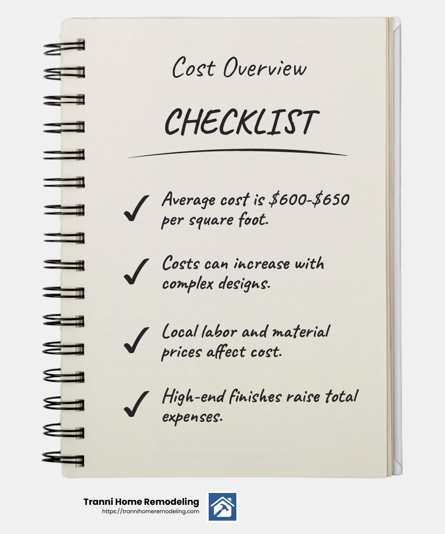 Cost range for adding a bedroom over a garage - add bedroom over garage infographic checklist-notebook