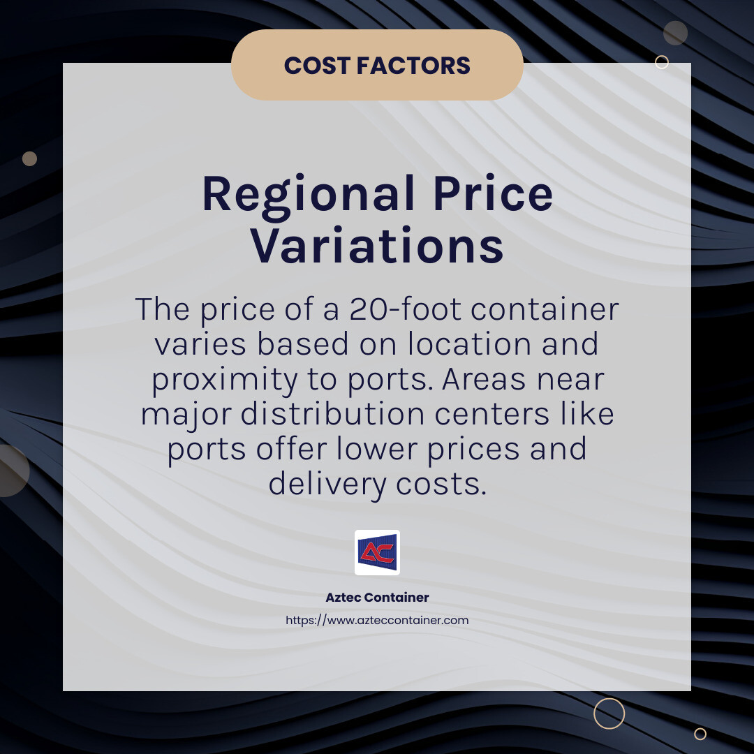 Quote on delivery costs - container price 20 feet infographic simple-info-card-dark