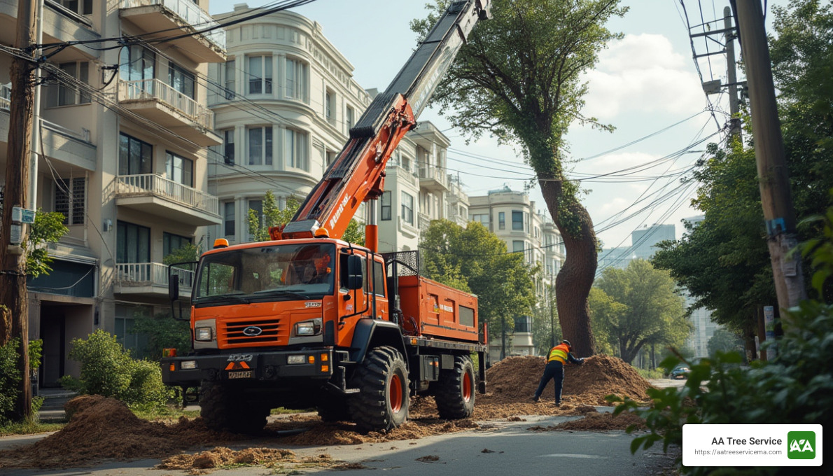 Tree Crane Maneuverability - tree crane