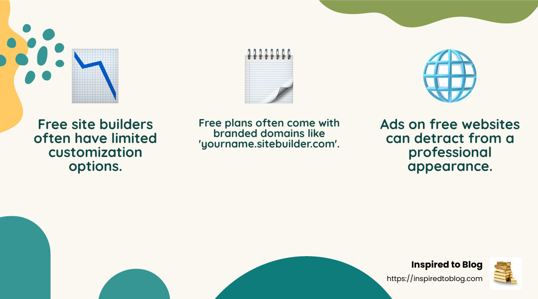 Domain restrictions can impact your site's credibility - free site builders infographic 3_facts_emoji_nature