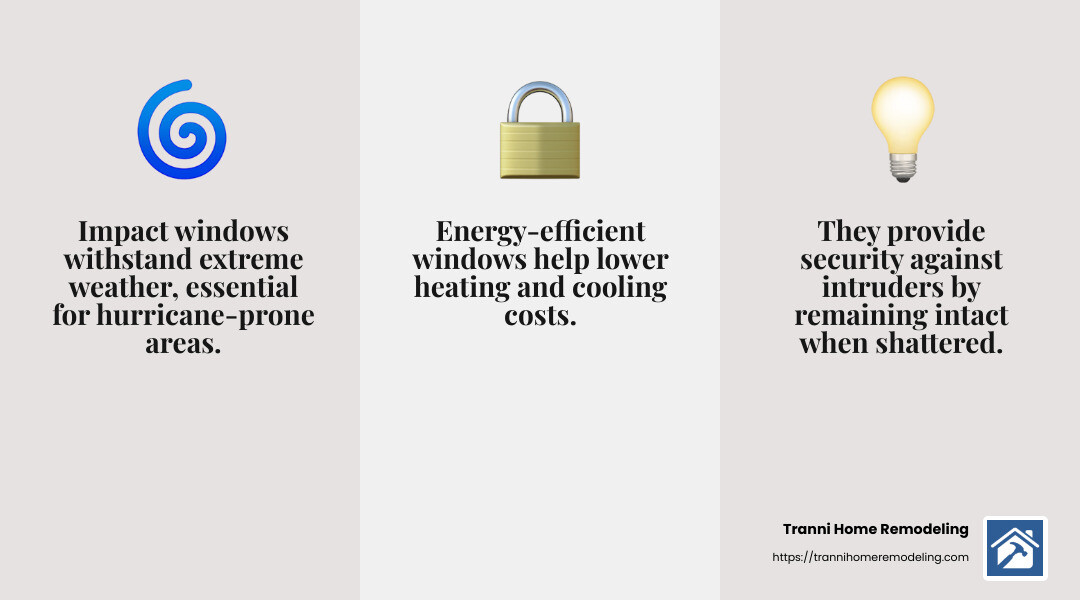 Hurricane protection benefits - window and door replacement company infographic 3_facts_emoji_grey