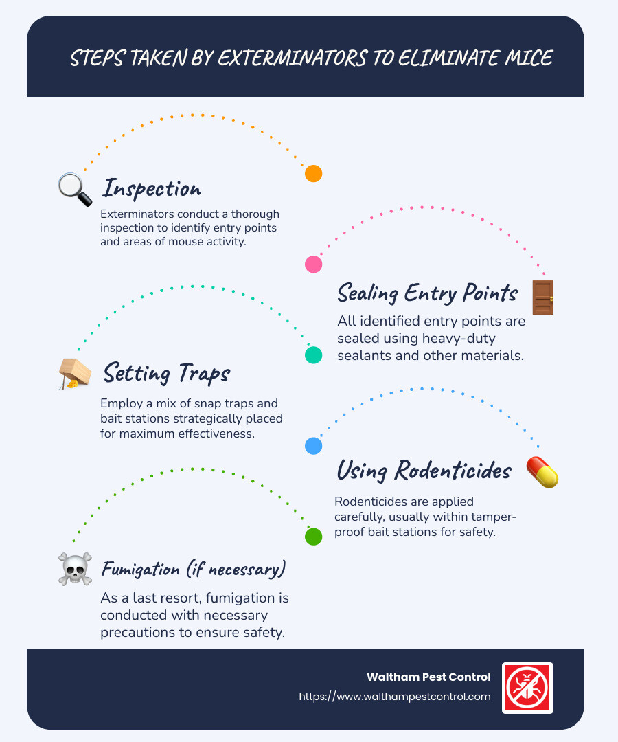 steps to eliminate mice infographic - how does an exterminator get rid of mice infographic infographic-line-5-steps-blues-accent_colors
