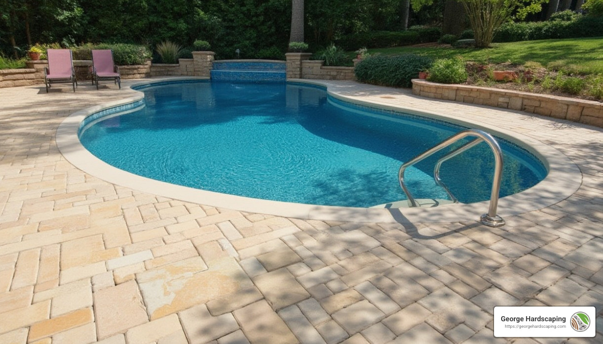 Pool Deck Pavers - pool deck stone pavers