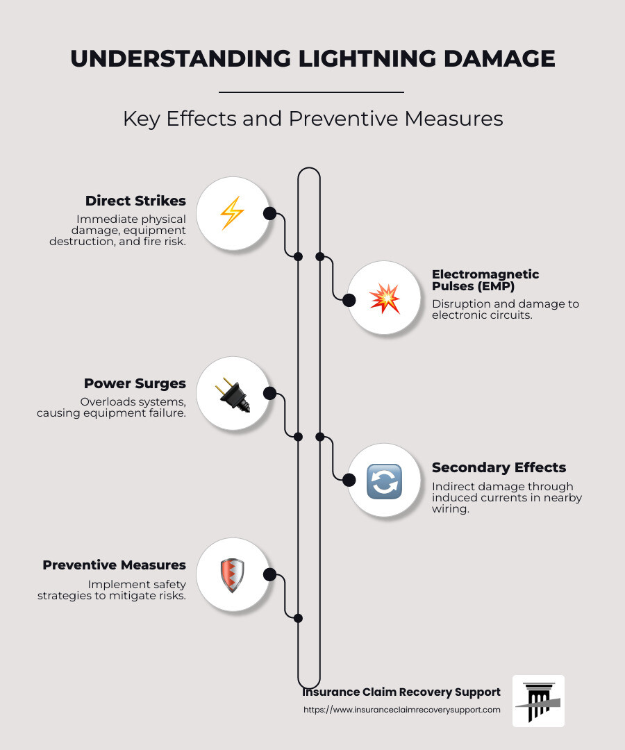 Infographic on damage caused by lightning - damage caused by lightning infographic infographic-line-5-steps-neat_beige