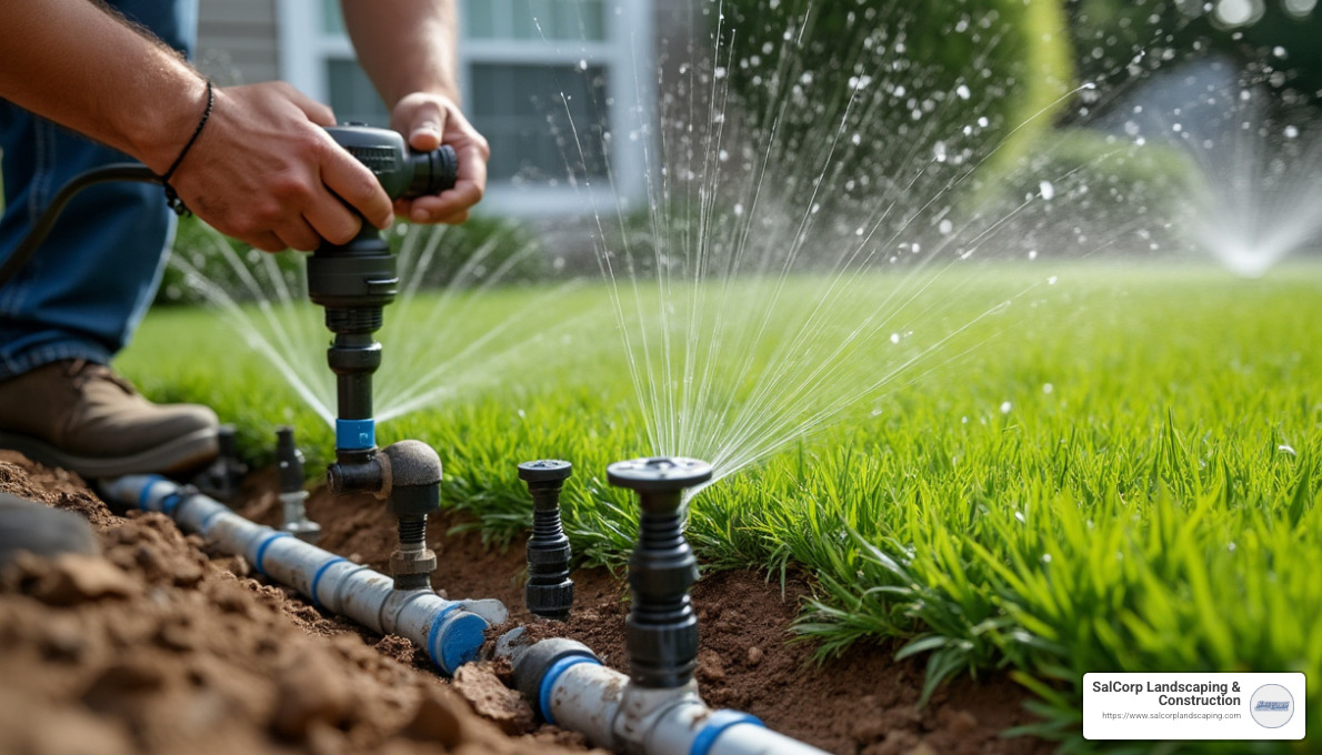 sprinkler system installation - underground sprinkler company near me