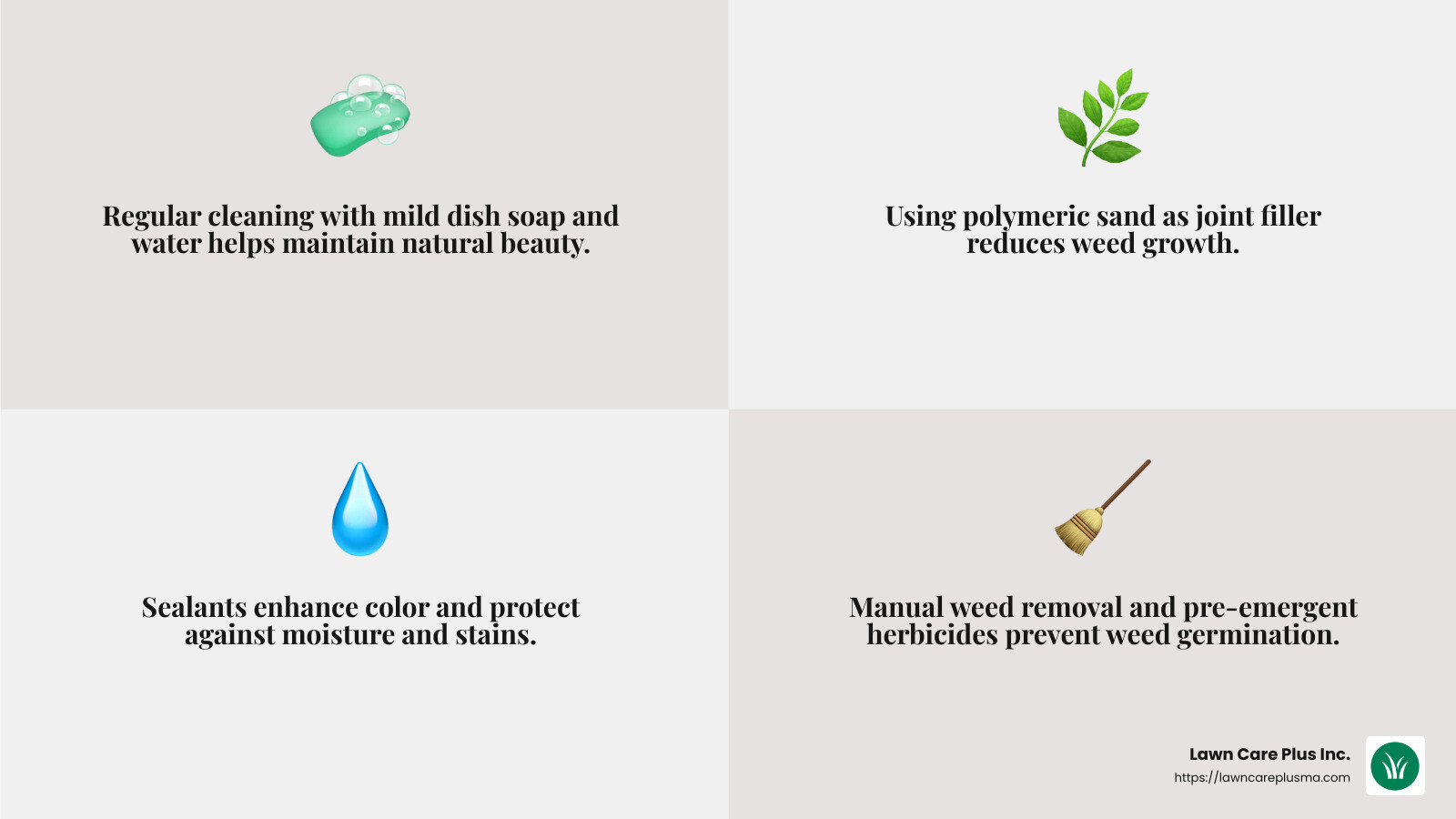 Sealant Application Process - flagstone walkway installation infographic 4_facts_emoji_grey