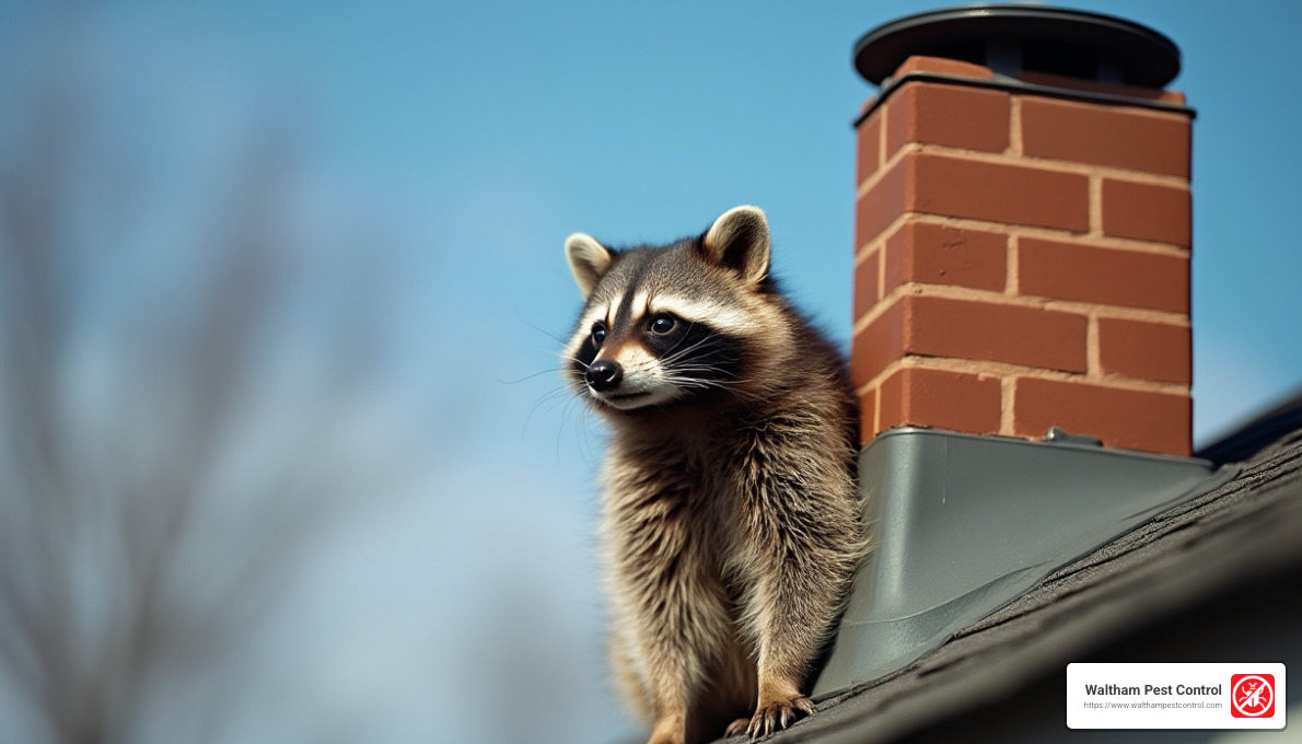 raccoon in chimney - raccoon in chimney