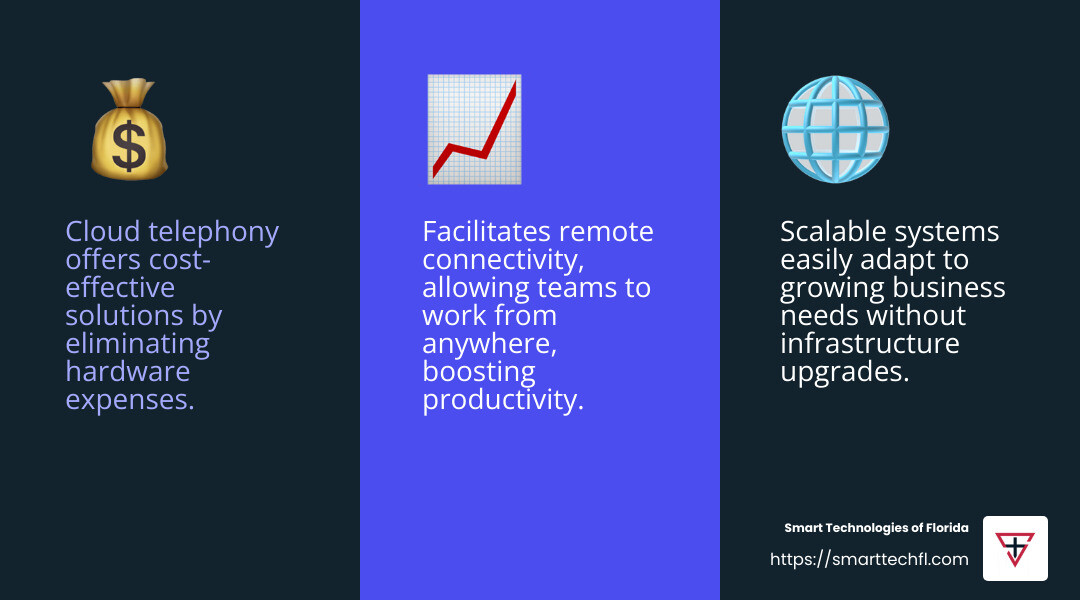 Cloud telephony pricing models - cloud telephony price infographic 3_facts_emoji_blue