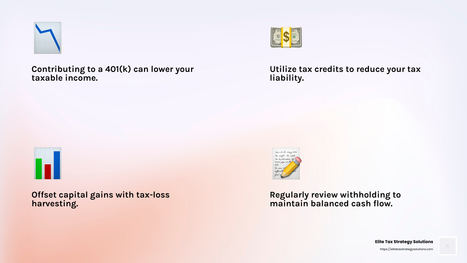 Tax-Saving Strategies Infographic - proactive tax planning infographic 4_facts_emoji_light-gradient