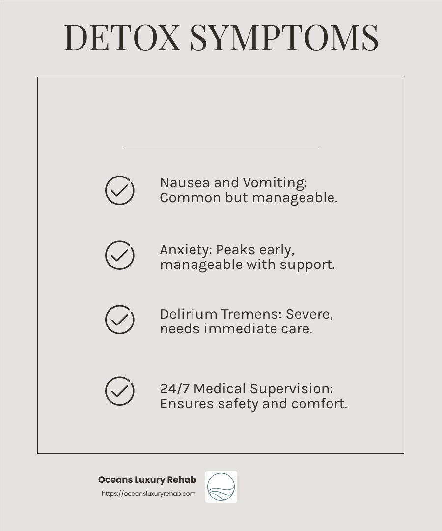 Understanding Withdrawal Symptoms - Detox center Los Angeles infographic checklist-light-beige