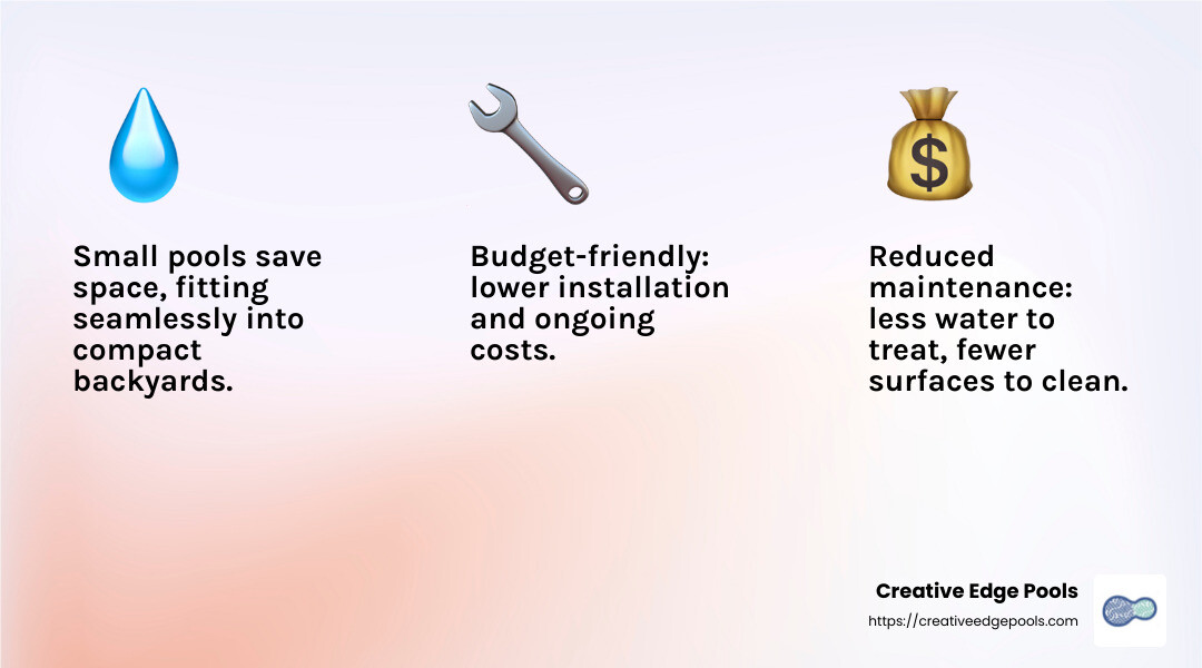 Small pools offer significant cost savings compared to larger ones. - small inground pools massachusetts infographic 3_facts_emoji_light-gradient